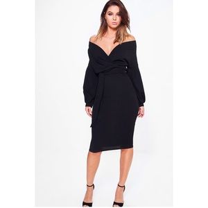 Off the shoulder midi dress